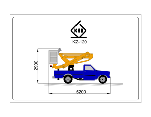 ابعاد ترافیکی بالابر KZ 120